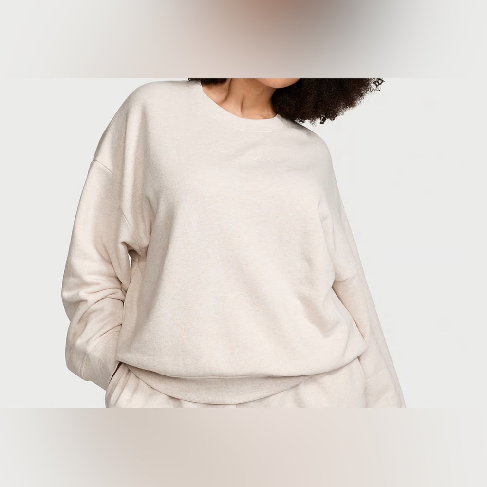 NWT VICTORIA'S SECRET - Cotton Fleece Crewneck Sweatshirt